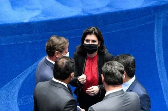  Líder da bancada feminina no Senado, Simone Tebet (MDB-MS).