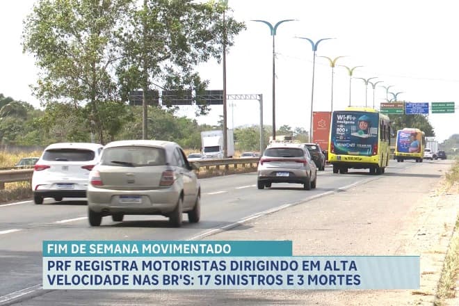 PRF registra 3 mortes e 17 sinistros de trânsito durante o fim de semana