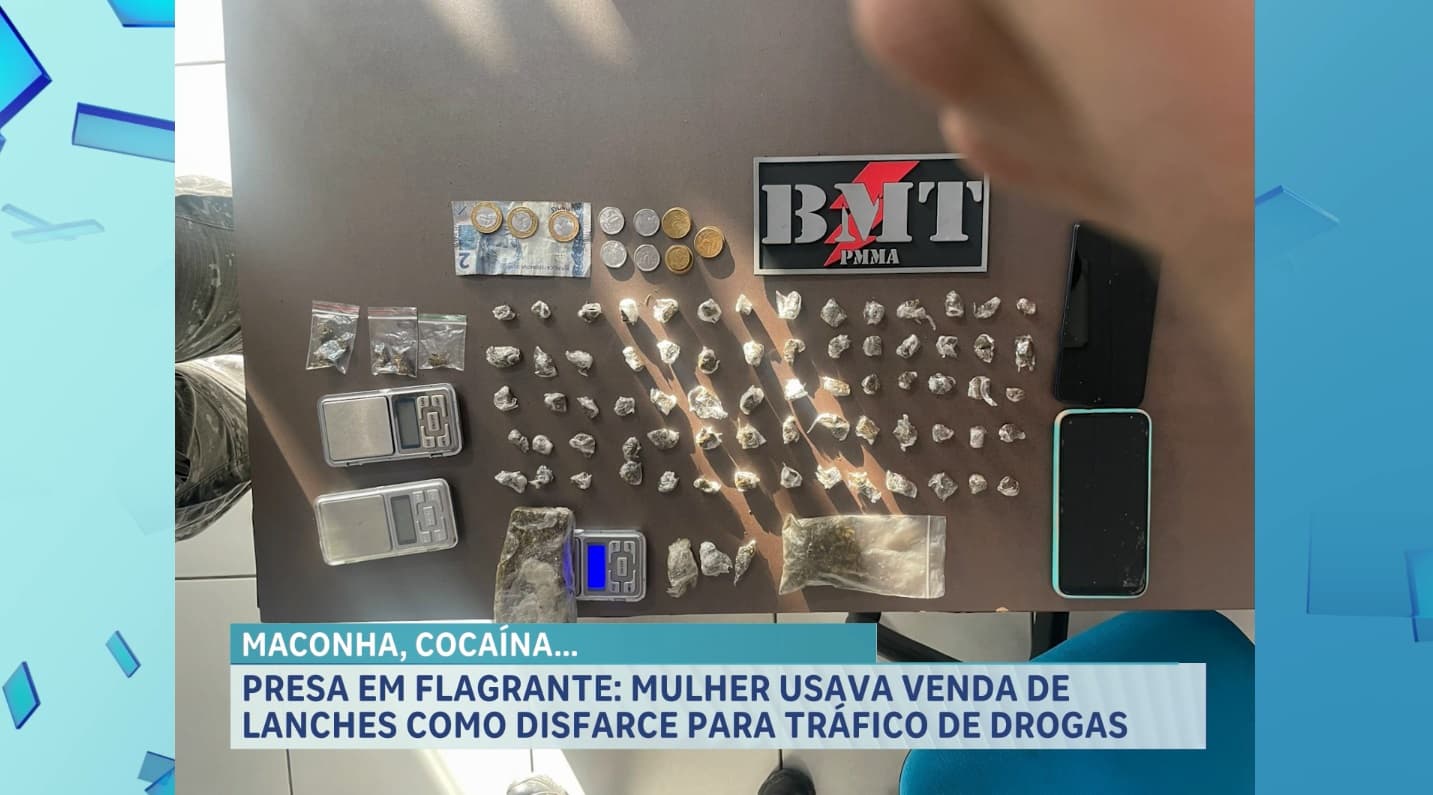 Mulher é presa por suspeita de tráfico de drogas, em São Luís