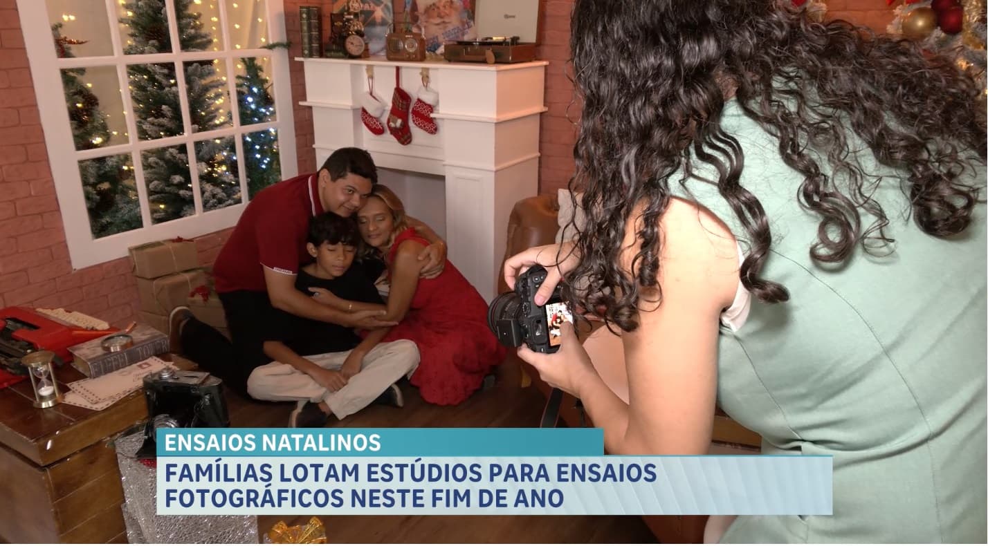 Famílias lotam estúdios para ensaios fotográficos neste fim de ano