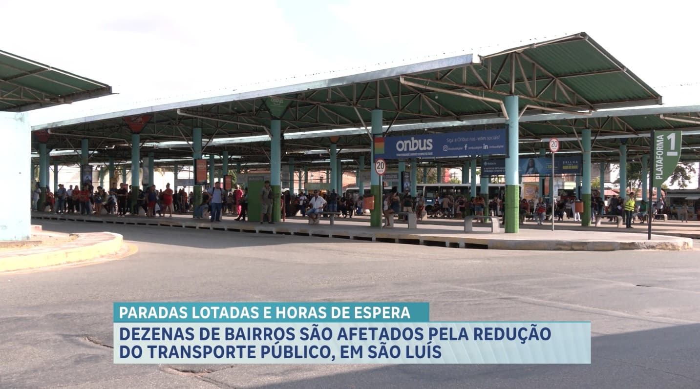 Redução da frota de transporte público prejudica usuários, em São Luís