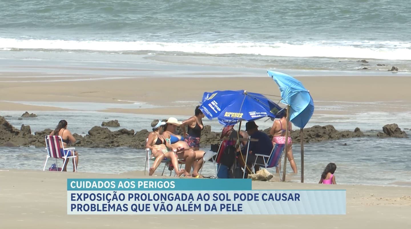 Exposição prolongada ao sol pode causar problemas que vão além da pele