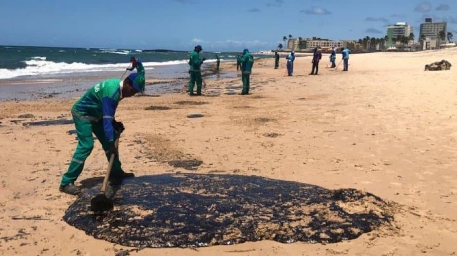 Mais de 525 toneladas de resíduos foram retiradas de praias com óleo