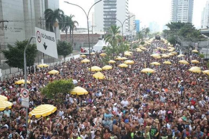 multidão curte carnaval