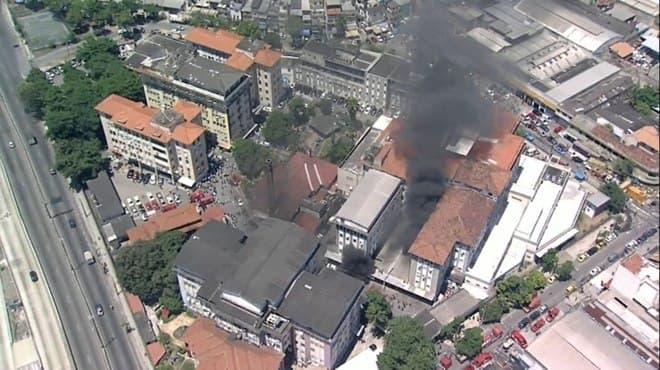 Rio: veja imagens do incêndio no Hospital Federal de Bonsucesso
