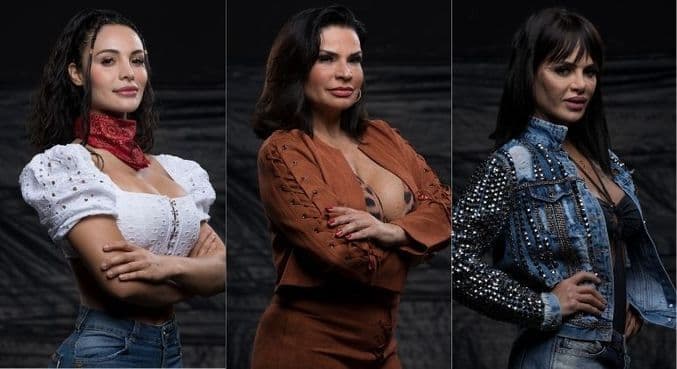 Aline, Solange e Valentina formam a nona Roça de A Fazenda 13