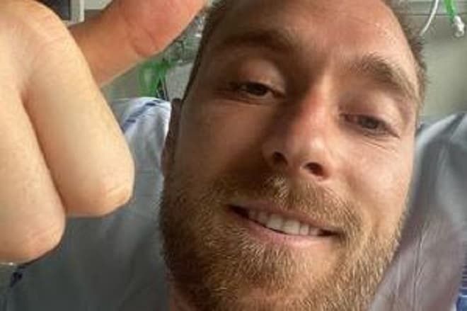 Eriksen está recuperado de susto.