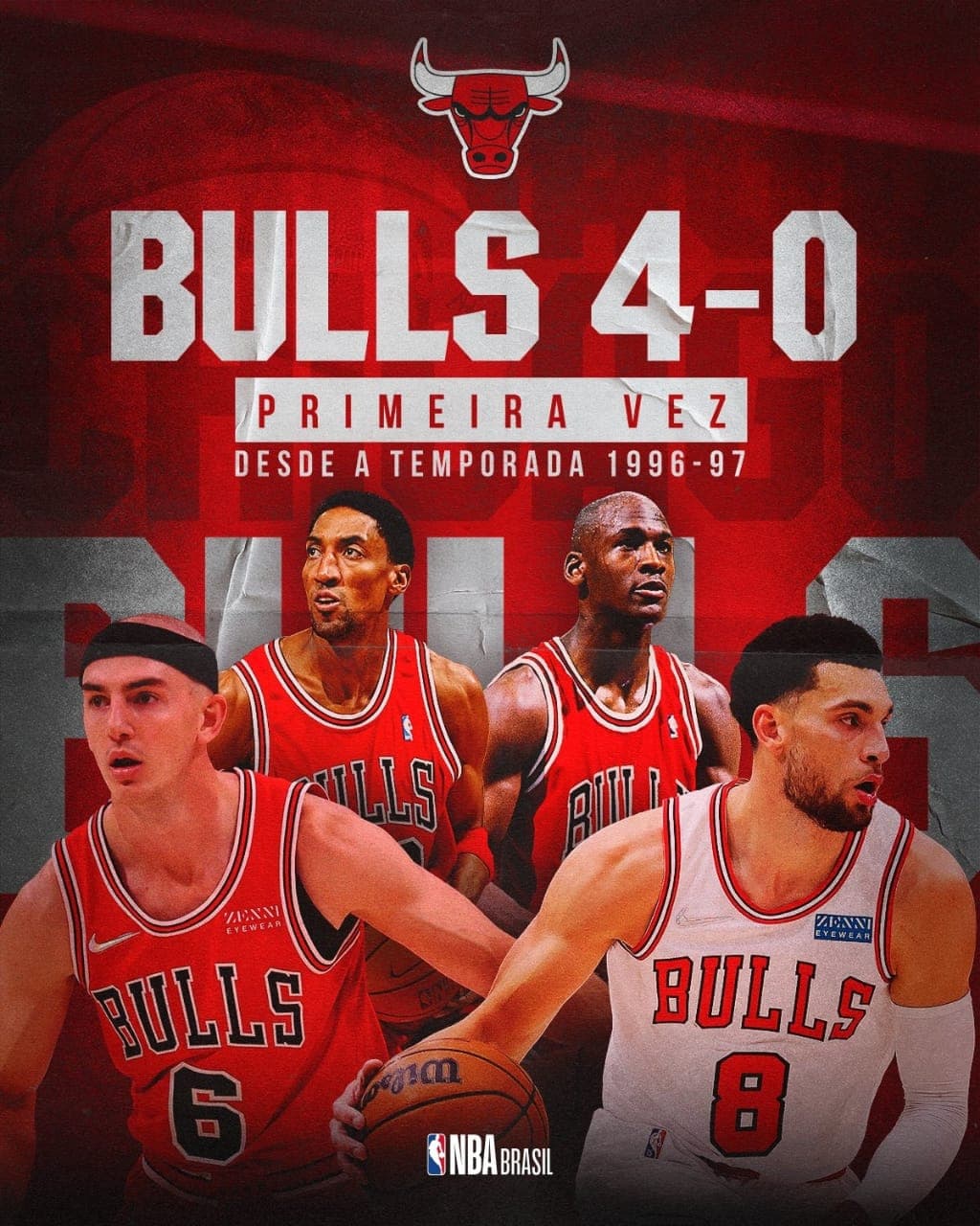 Chicago Bulls tem melhor início da história desde a temporada 1996-1997