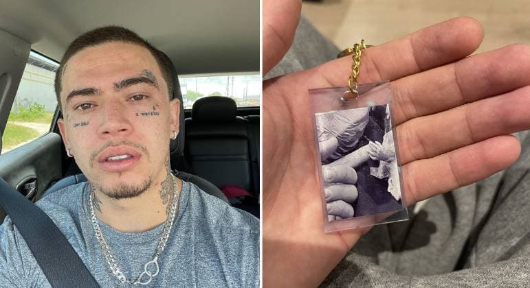 Whindersson Nunes posta foto de chaveiro com foto da mão do filho que morreu