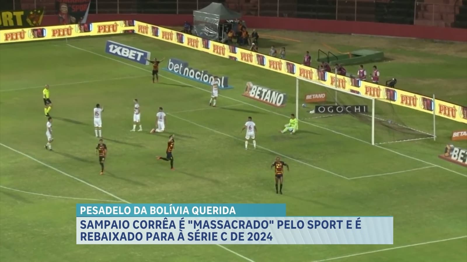 Sampaio Corrêa perde para o Sport e é rebaixado para Série C