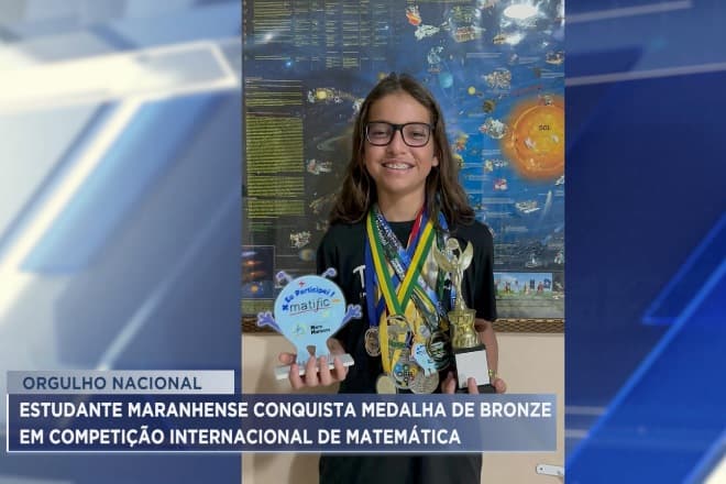 Estudante maranhense conquista pódio em competição internacional de matemática