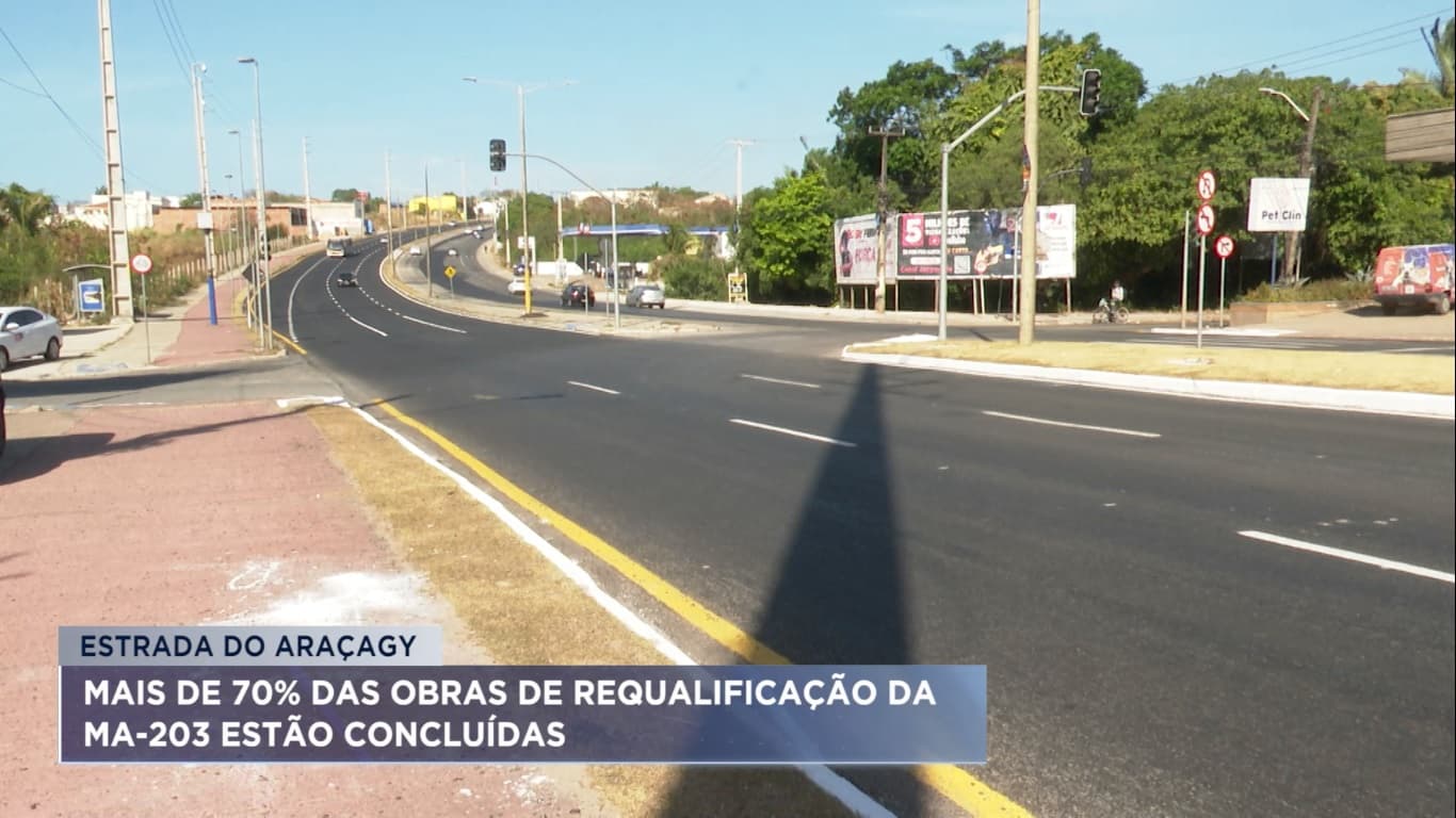 Requalificação da Estrada do Araçagi já avançou em mais de 70%