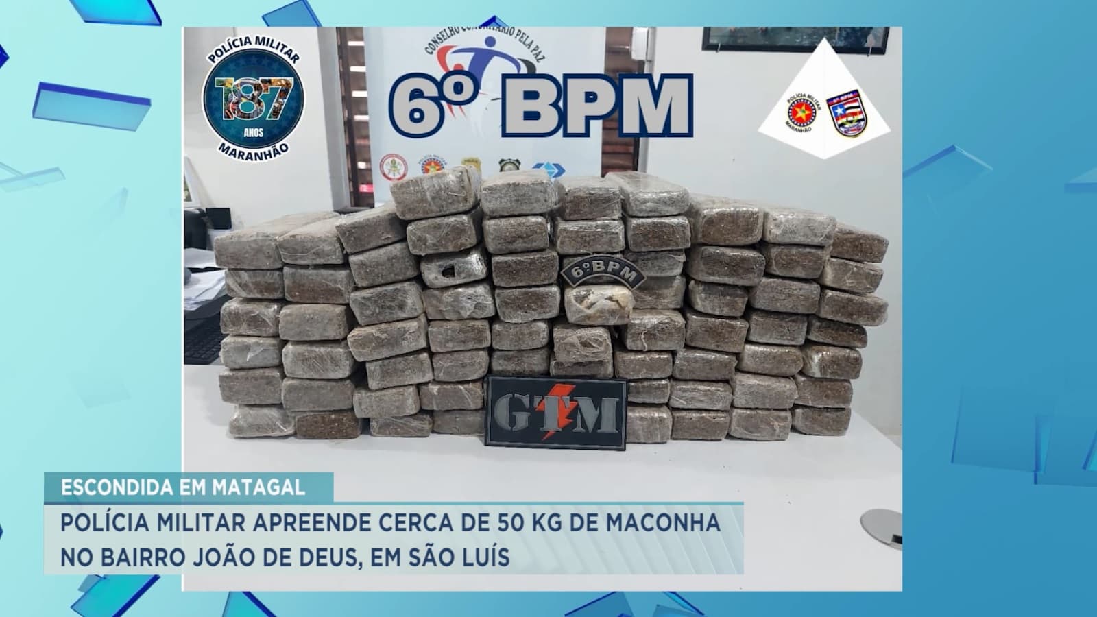 PM apreende 50 kg de entorpecentes no bairro João de Deus