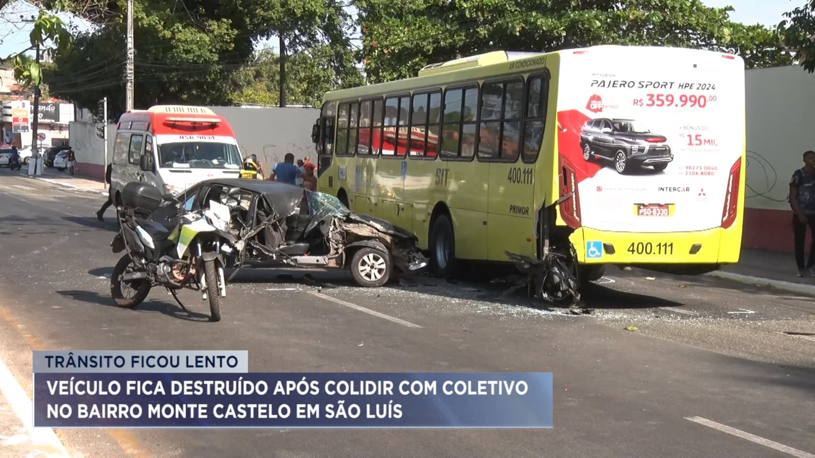 Homem fica ferido em acidente de trânsito no Monte Castelo