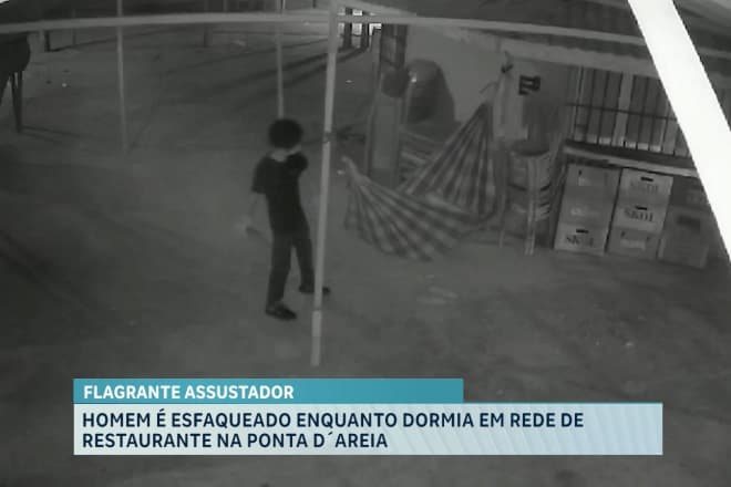 Homem é esfaqueado enquanto dormia em rede de restaurante na Ponta D´Areia