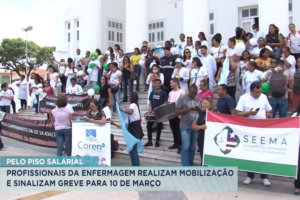 Profissionais da enfermagem sinalizam greve para o dia 10 de março deste ano