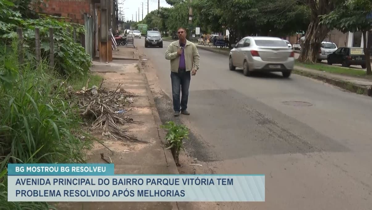 Avenida principal do Parque Vitória passa por recuperação asfáltica