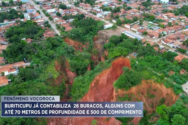 Buriticupu já tem 26 voçorocas, com até 70 metros de profundidade