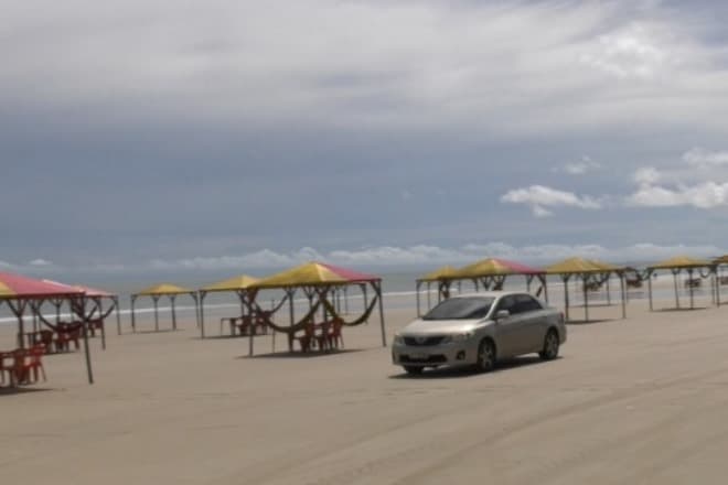 Proibição suspensa: veículos estão permitidos de circular na Praia do Araçagy