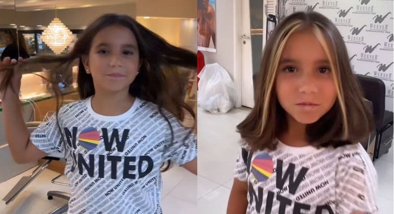 Deborah Secco é criticada por deixar filha de 7 anos pintar o cabelo