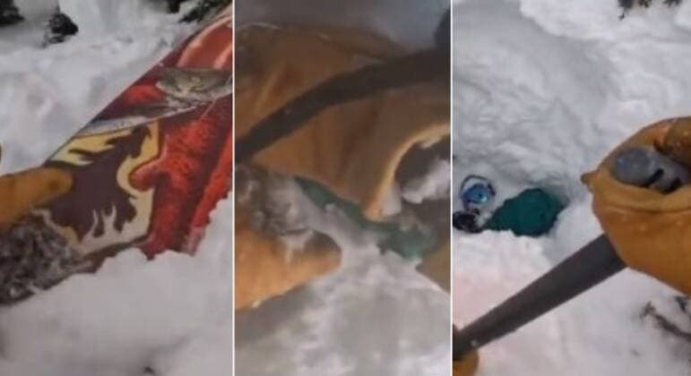 Esquiador percebe 'objeto estranho' na neve e salva vida de homem