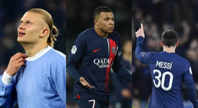 Haaland, Mbappé e Messi são finalistas do prêmio de melhor jogador do mundo