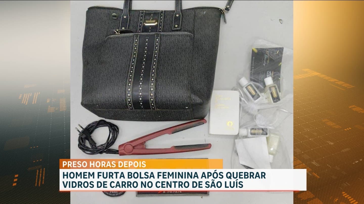 Homem furta bolsa após quebrar vidros de carro na Rua São Pantaleão, em São Luís