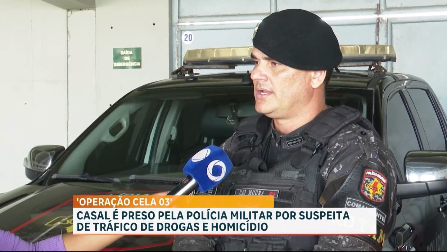 Polícia conduz casal suspeito de tráfico de drogas e homicídio