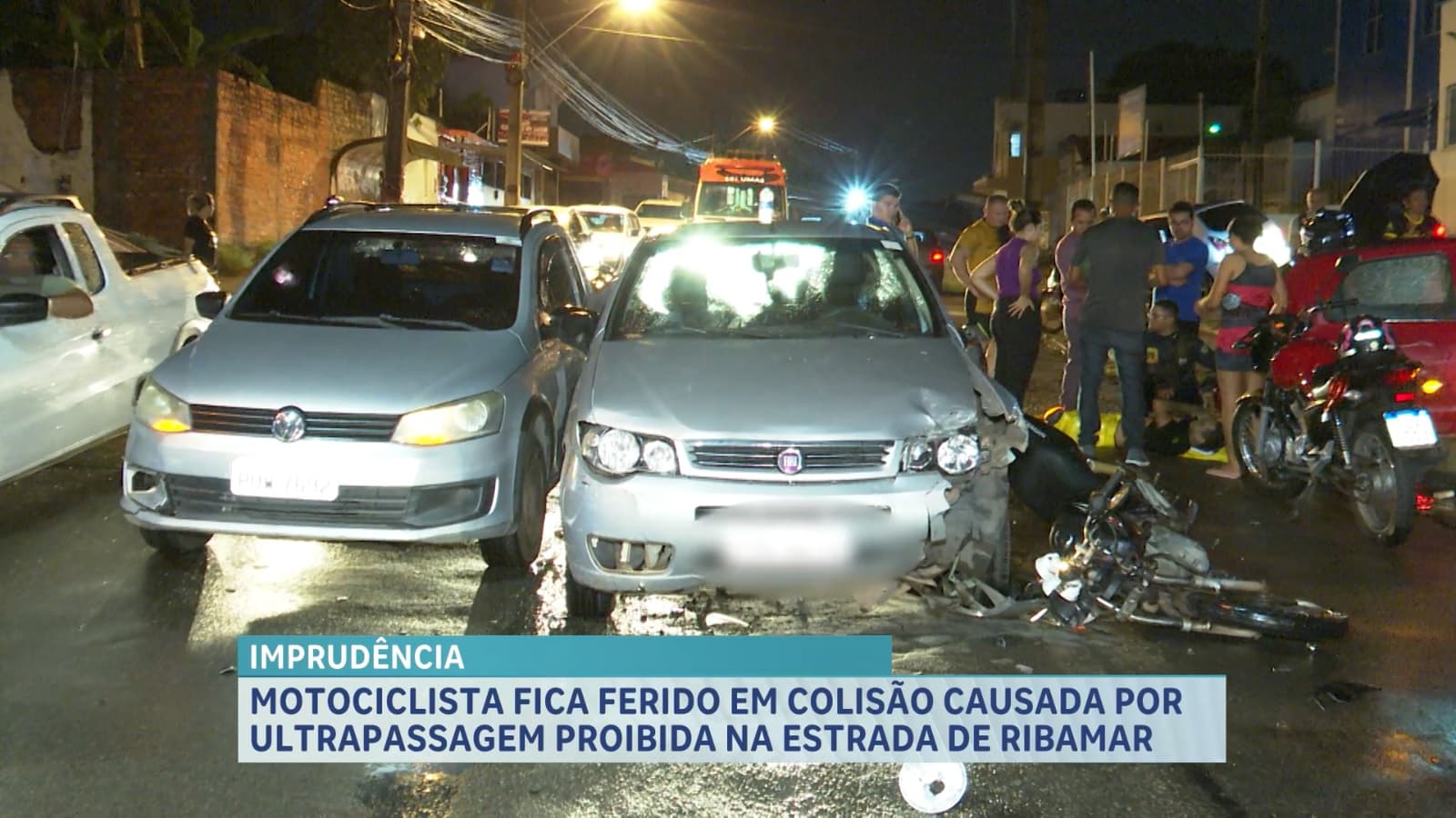 Motociclista fica ferido após colisão na Estrada de Ribamar