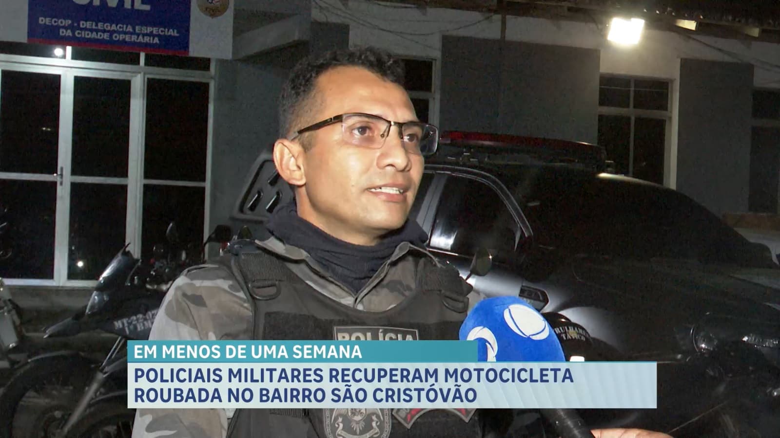 PM recupera motocicleta roubada o bairro São Cristóvão