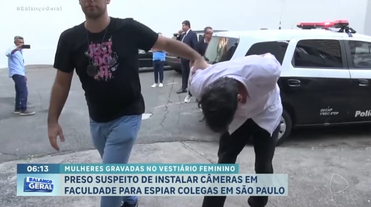 Homem é preso suspeito de instalar câmera em vestiário feminino de faculdade