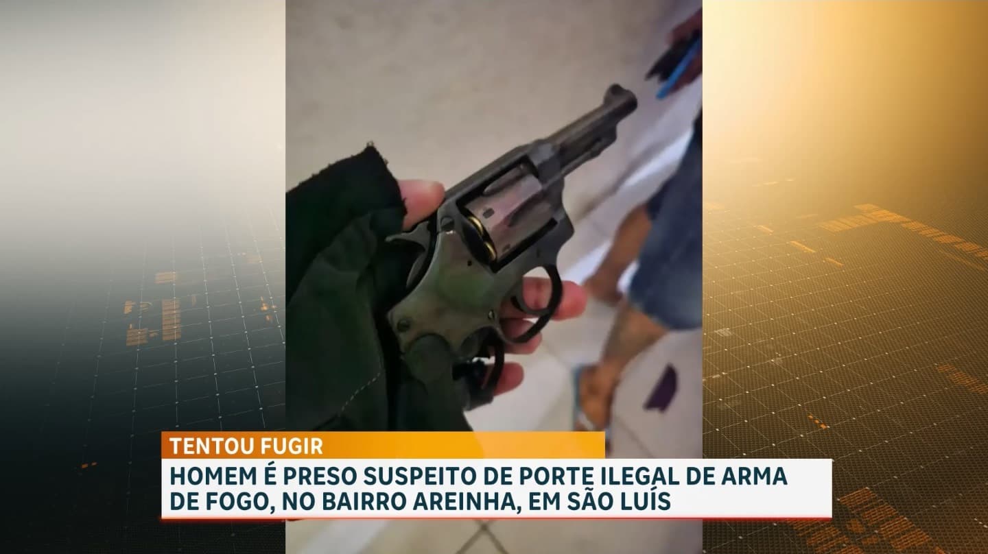 PM apreende arma de fogo no bairro Areinha, em São Luís