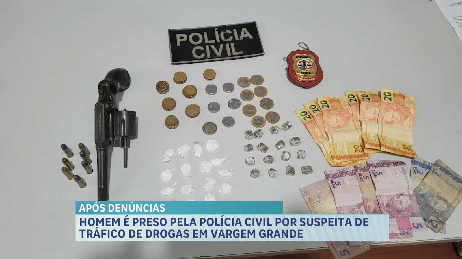 Vargem Grande: homem é preso pela Polícia Civil por suspeita de tráfico de drogas
