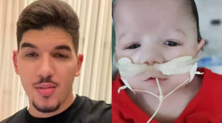 Zé Vaqueiro se despede do filho de 11 meses