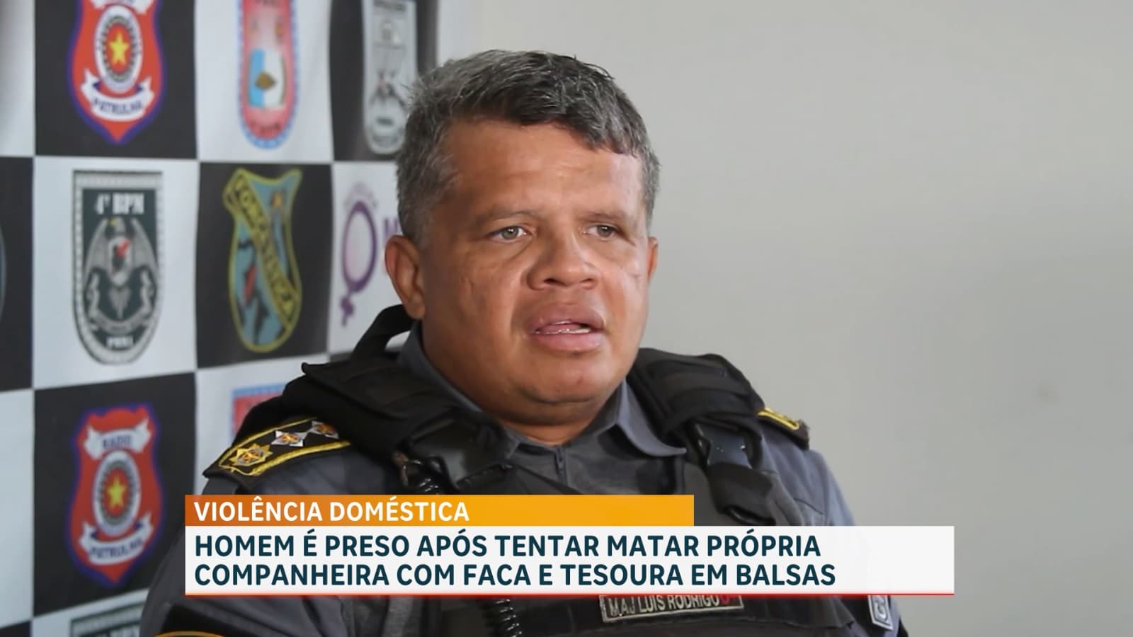 PM conduz suspeito de agredir companheira com faca e tesoura em Balsas