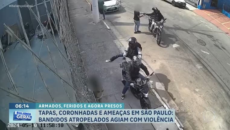 Motorista joga carro contra bandidos em bairro nobre de SP