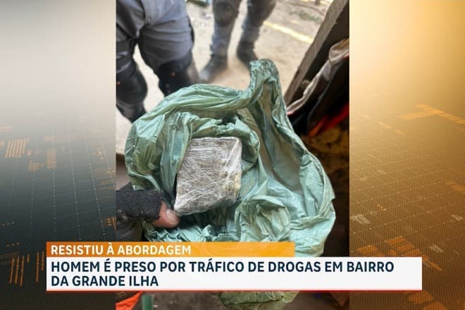 Polícia conduz suspeito de tráfico de entorpecentes na Vila Tamer