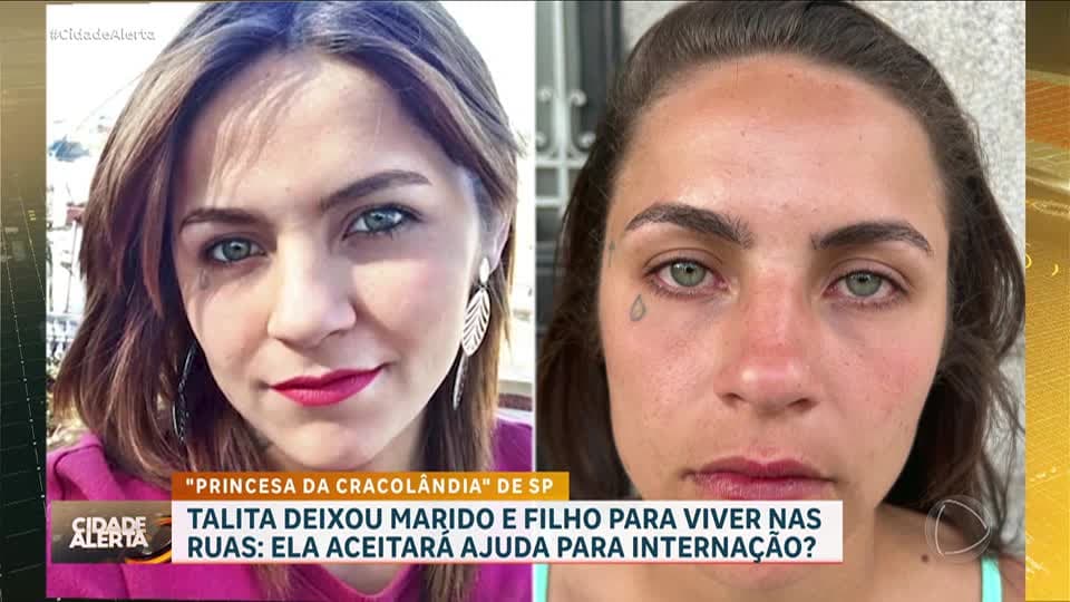 'Princesa da Cracolândia’: jovem pede ajuda ao Cidade Alerta para abandonar as drogas