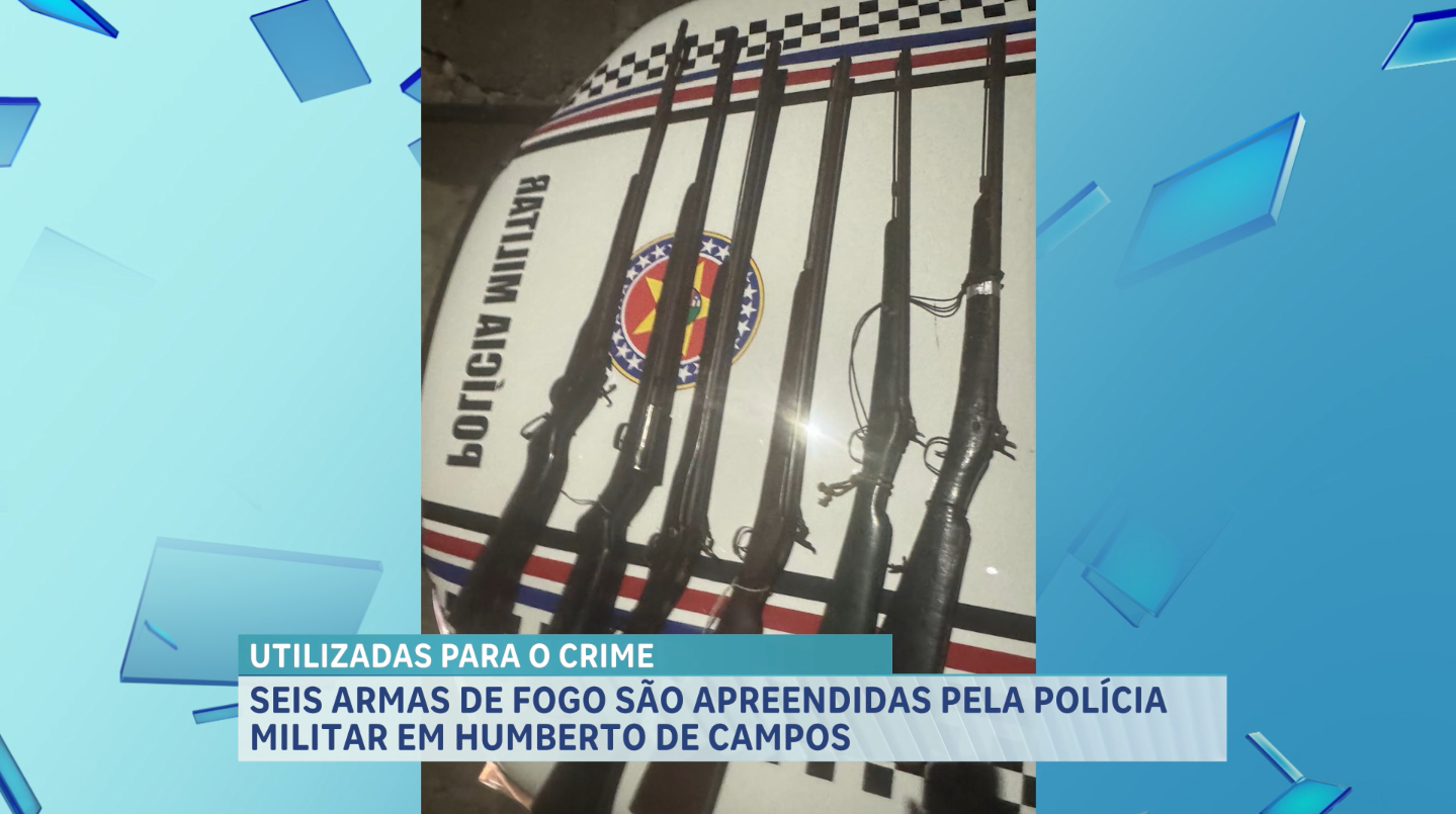 Polícia apreende seis armas de fogo na zona rural de Humberto de Campos, no MA