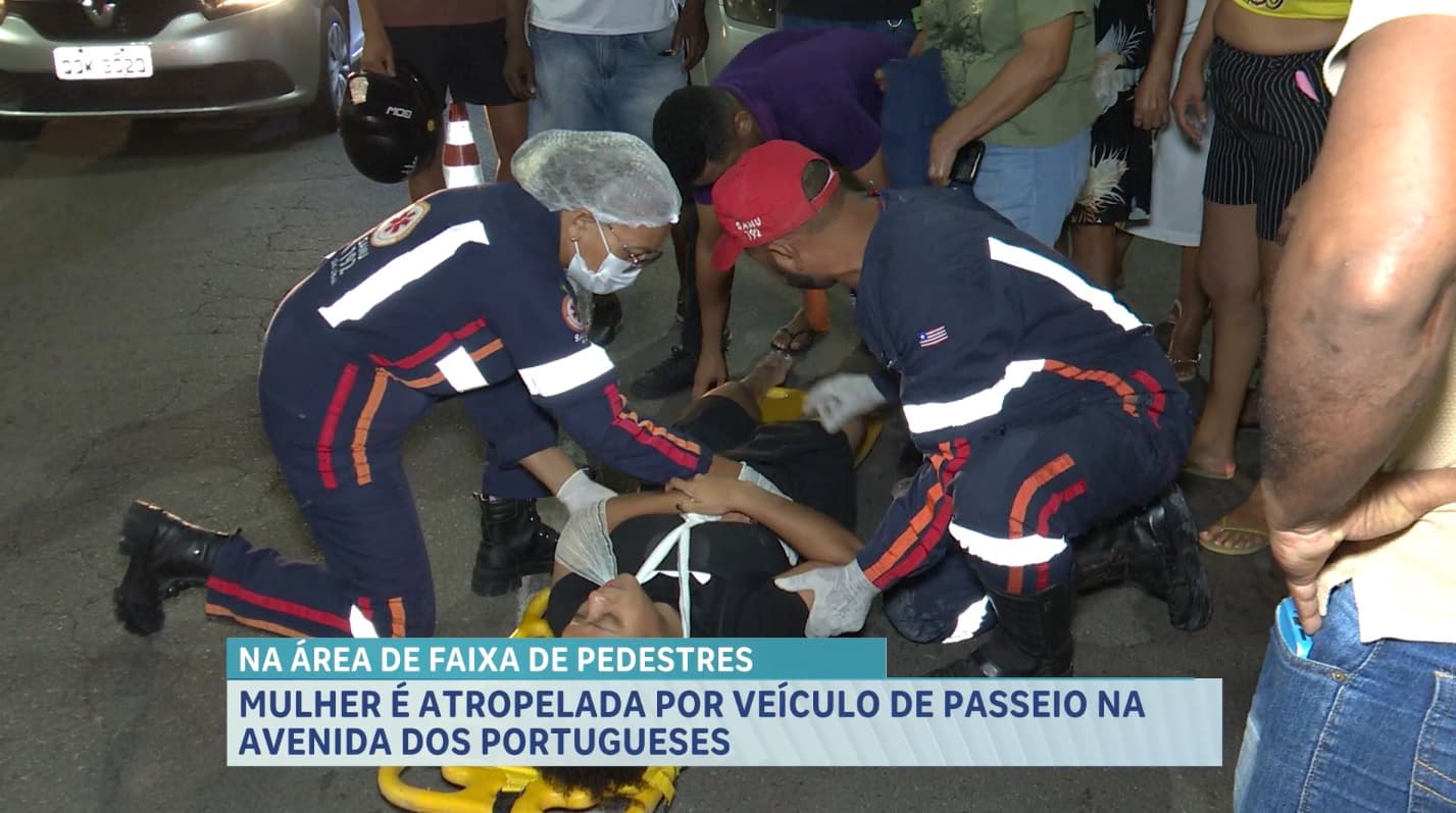 Mulher é atropelada por carro de passeio na Av. dos portugueses em São Luís