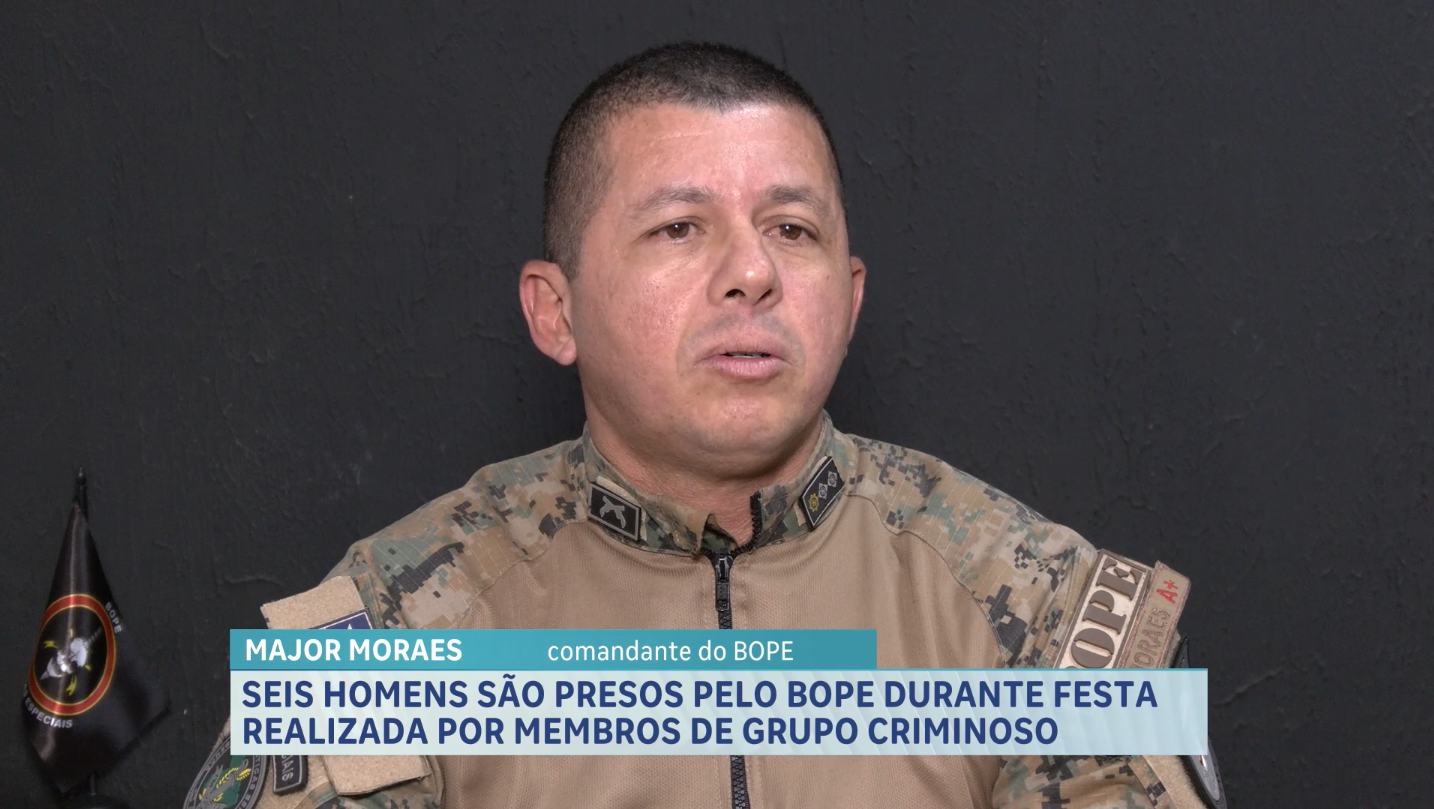 Homens são presos pelo BOPE durante festa realizada por membros de grupo criminoso