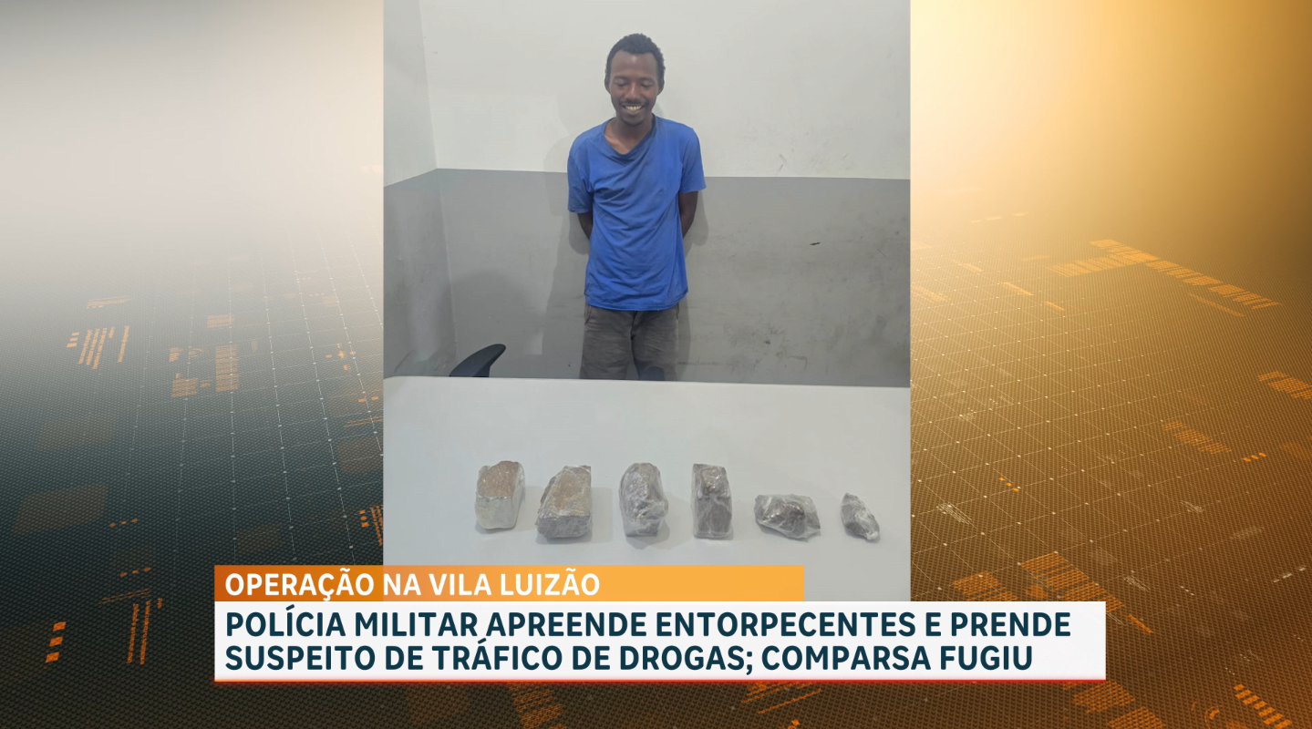 Preso suspeito de tráfico de drogas na Vila Luizão, em São Luís