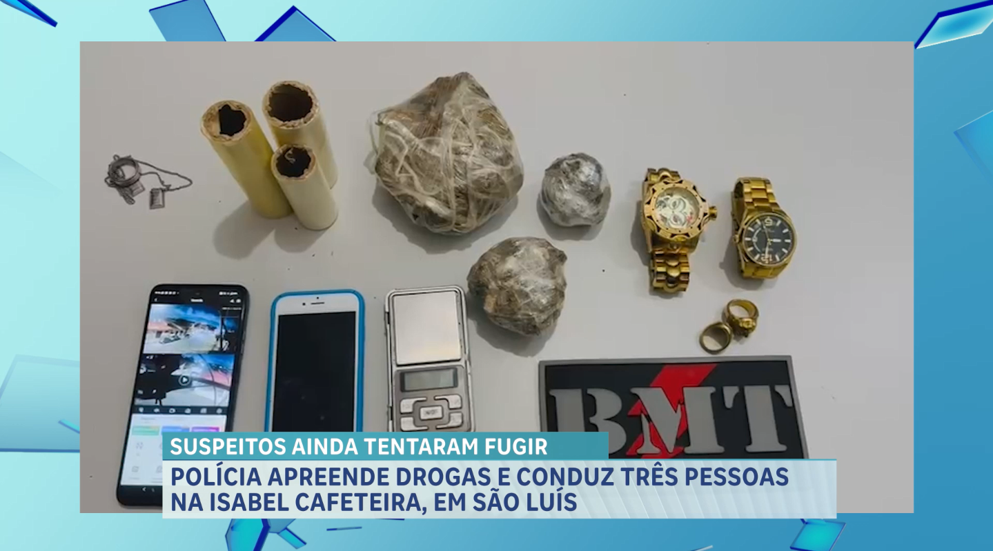 Operação da PM no bairro Isabel Cafeteira apreende drogas e conduz 4 pessoas