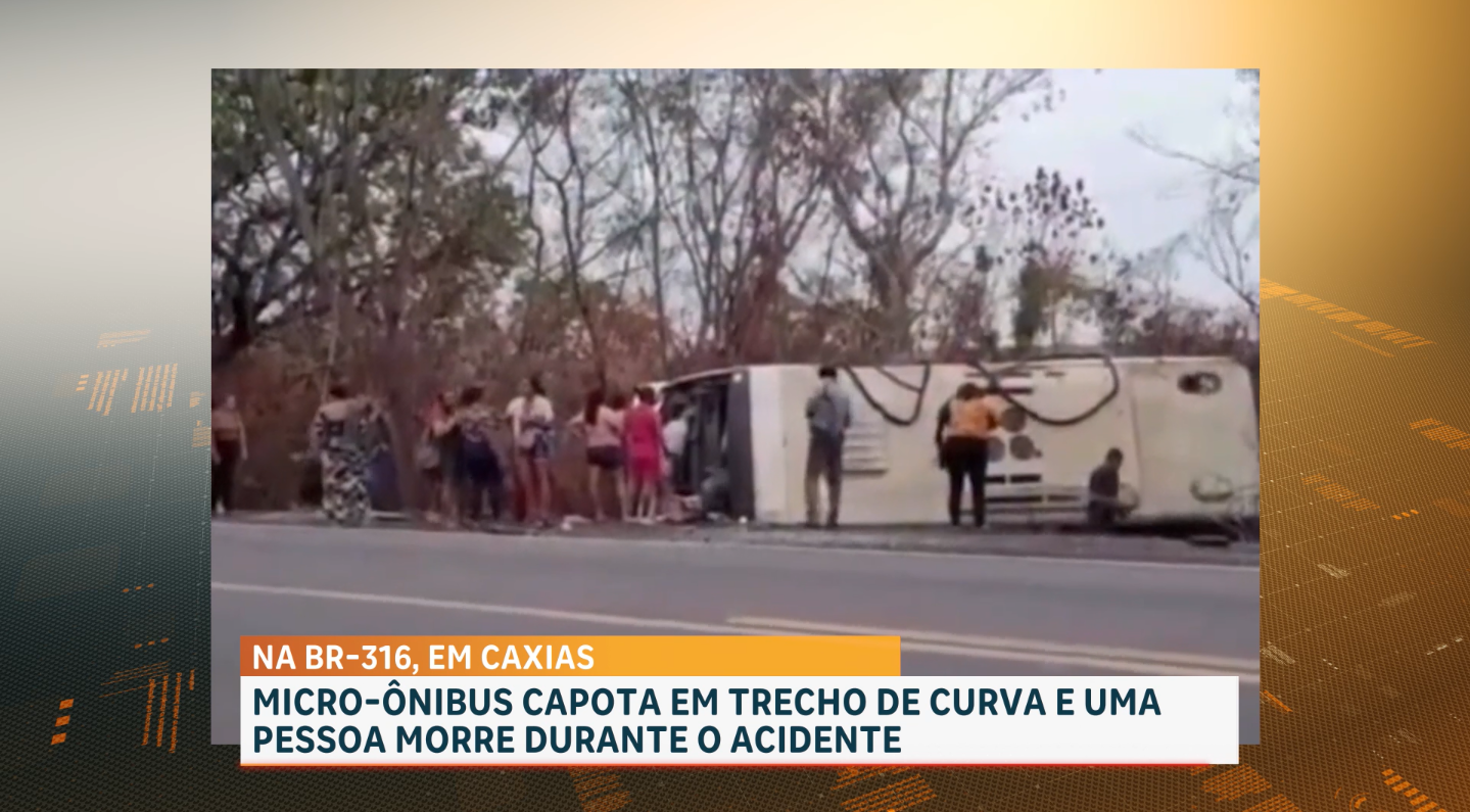 Acidente com micro-ônibus deixa um morto e mais de 25 feridos na BR-316, em Caxias