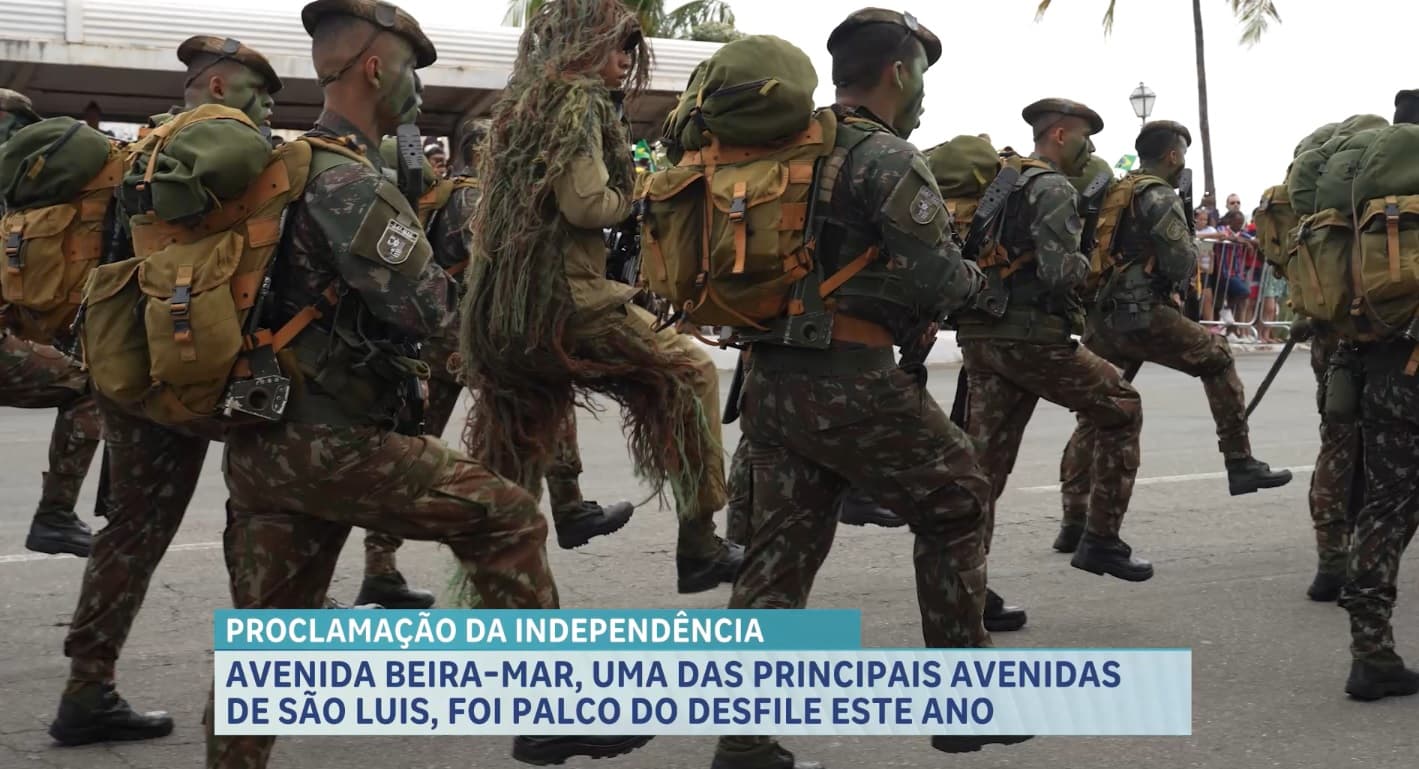 Desfile cívico-militar de 7 de setembro é realizado na Av. Beira-mar, em São Luís