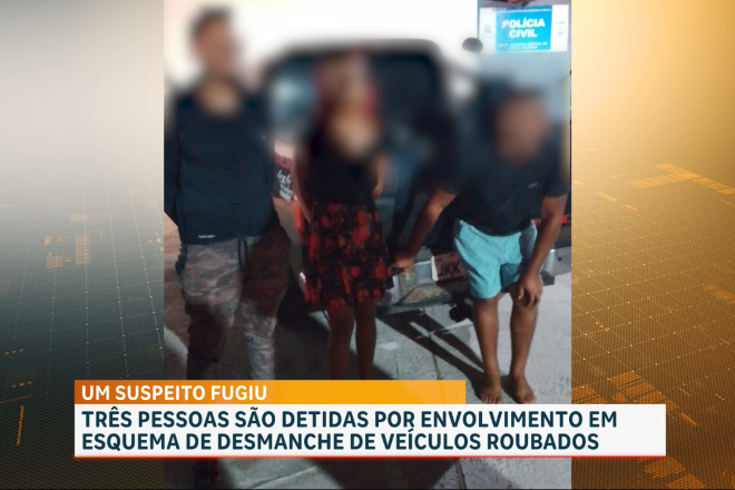 Trio é preso por suspeita de desmanche e adulteração de veículos no Jardim Tropical II
