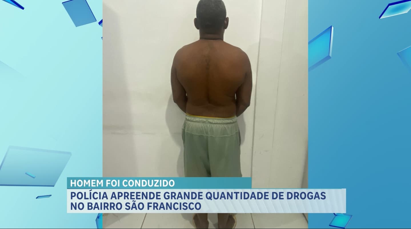 Polícia conduz suspeito de tráfico de drogas no São Francisco, em São Luís