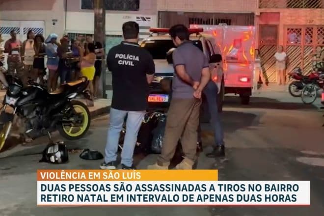 Duplo homicídio é registrado no bairro Retiro Natal, em São Luís
