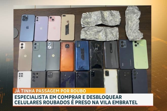 PM combate esquema de desbloqueio e revenda de celulares roubados