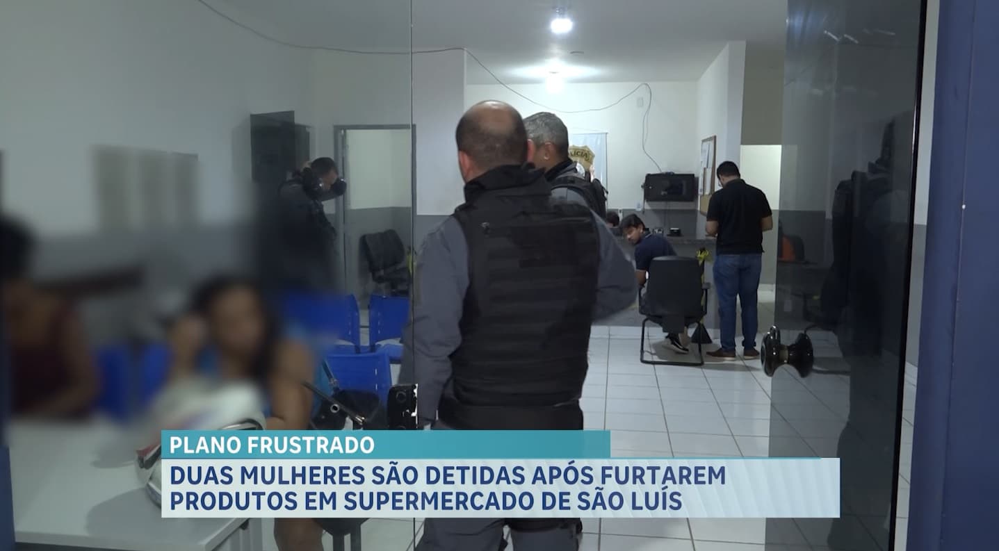 Polícia conduz mulheres por suspeita de furto dentro de supermercado em São Luís